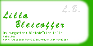 lilla bleicoffer business card